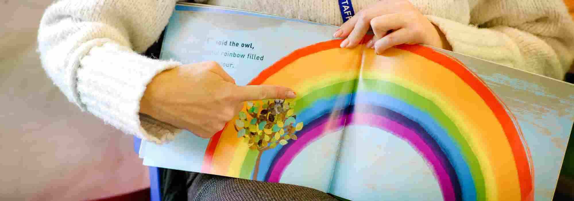 Book with Rainbow